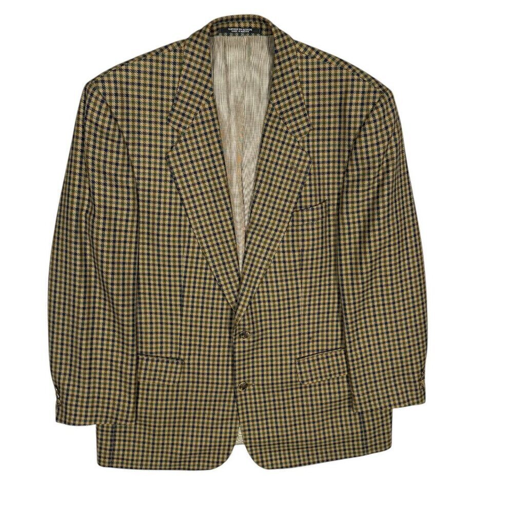 Baumler Wool Blazer Check Sport Coat Multicolor 42R‎